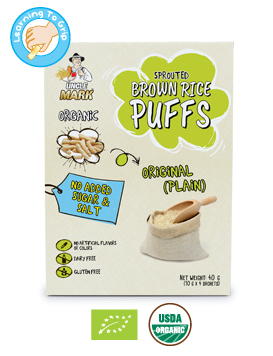 Uncle Mark,Organic Sprouted Brown Rice Puffs (Original Plain)